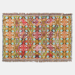 Cobertor Padrão de diamante multi cor artístico