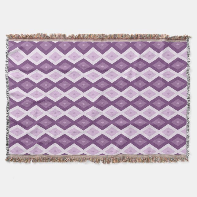 Cobertor Padrão de diamante roxo (Frente)