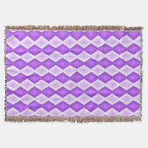 Cobertor Padrão de diamante roxo brilhante