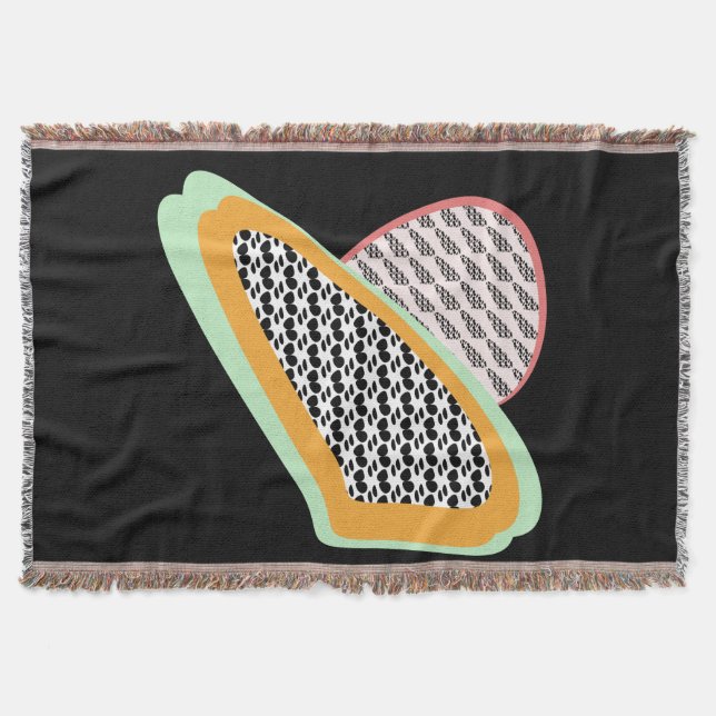 Cobertor Padrão de Dragonfrutídeos da Papaya Fruta (Frente)