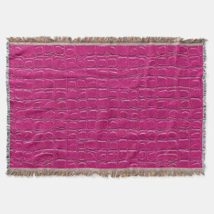 Cobertor padrão de efeito de couro rosa