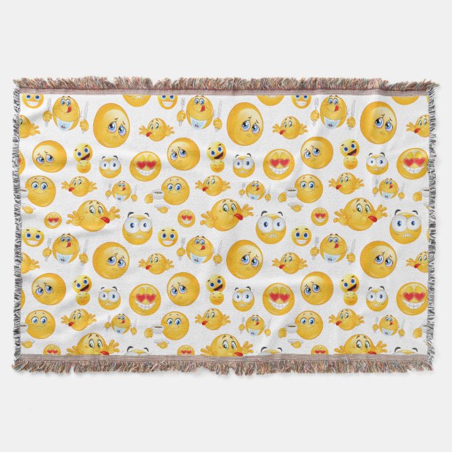 Cobertor Padrão de Emoji (Frente)
