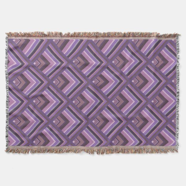 Cobertor Padrão de escala de faixas Mauve (Frente)
