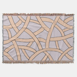 Cobertor Padrão de fantasia desenhada de mão rosa e roxa