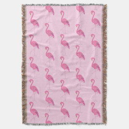 Cobertor Padrão de Flamingo Rosa Bonito