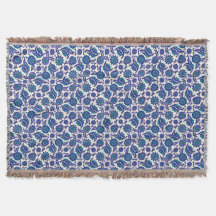 Padrão de Flor Iznik Azul