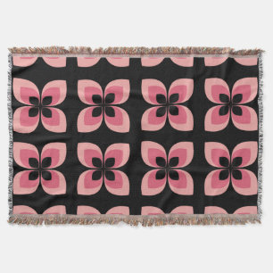 Cobertor Padrão de Flor Rosa Rosa Brilhante