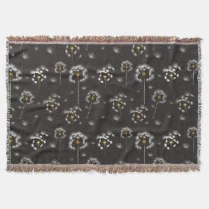 Cobertor Padrão de Flor Silvestre Dente-de-Leão