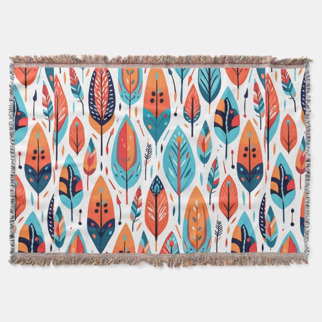 Cobertor Padrão de Folha de outono para Reprodução (Frente)