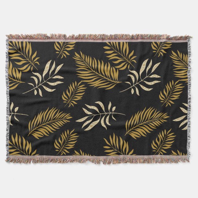 Cobertor Padrão de Folhas 16 (Frente)