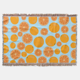 Cobertor Padrão de Fruta laranja