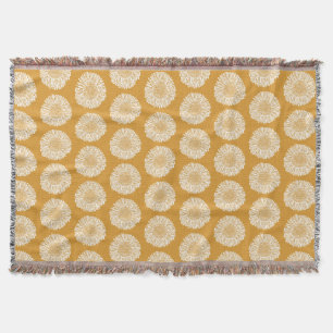 Cobertor Padrão de Girassol Dourado – Design Floral Sem Cos