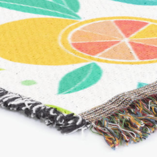 Cobertor Padrão de Laranjas Doce da Aquarela