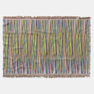 Cobertor Padrão de Linha Boho Indiano Abstrato