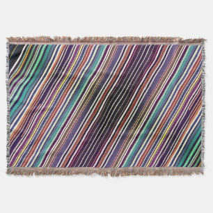 Cobertor Padrão de Listra Vertical Inspirado em Art Déco