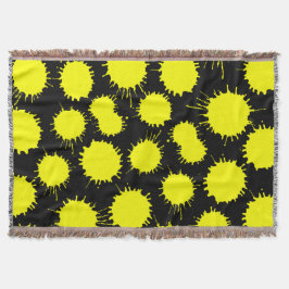 Cobertor Padrão de lote - Amarelo em preto