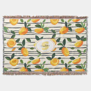 Cobertor Padrão de Manga de Aquarela com Folhas Verdes