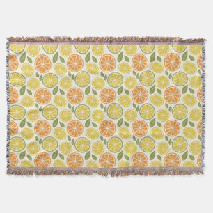 Cobertor Padrão de margarida floral branca de limão