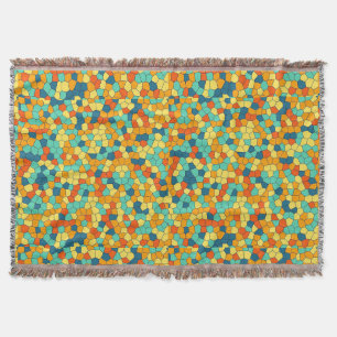 Cobertor Padrão de mosaico vibrante