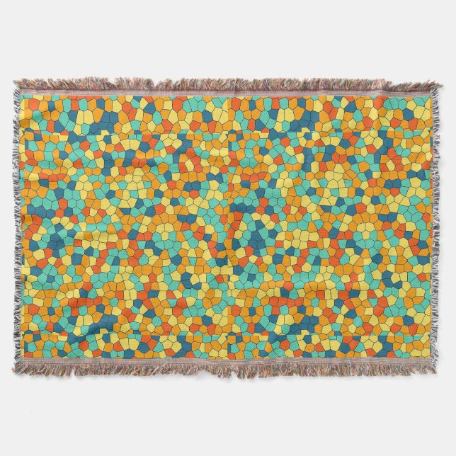 Cobertor Padrão de mosaico vibrante (Frente)