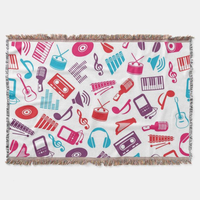 Cobertor Padrão de música (Frente)