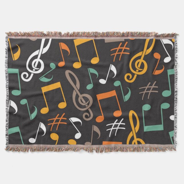 Cobertor Padrão de música (Frente)