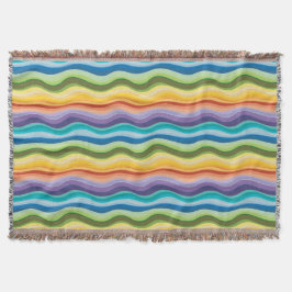 Cobertor Padrão de Ondulações Multicoloridas 2