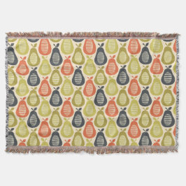 Cobertor Padrão de Peras Escrivíveis Retroativas