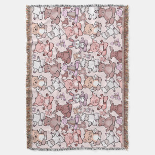 Cobertor Padrão de poses de ioga   Padrão sem costura de io