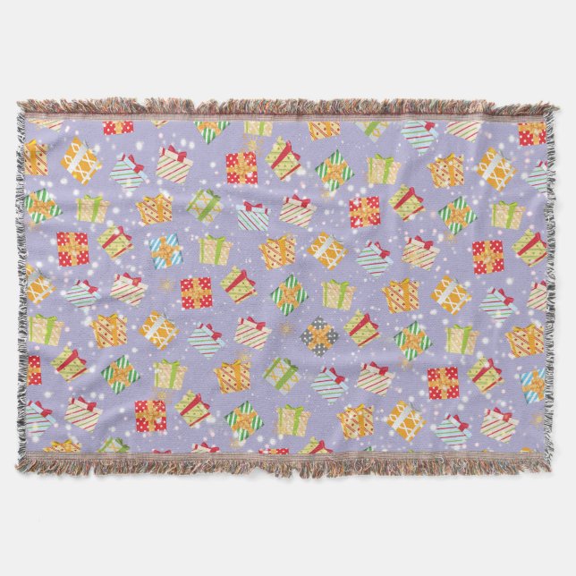 Cobertor Padrão de presentes de Natal (Frente)