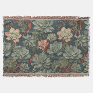 Cobertor Padrão de Suculentes de Sobremesas de Planta