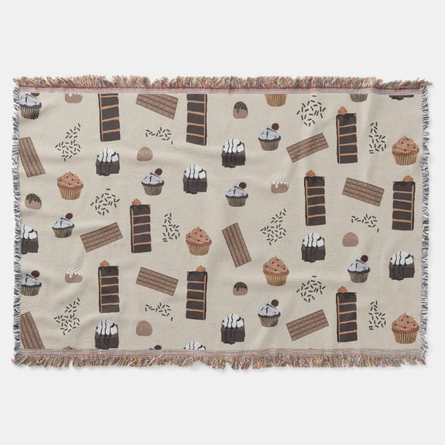 Cobertor Padrão de Tema de Chocolate (Frente)