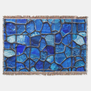 Cobertor Padrão de vidro veneziano azul