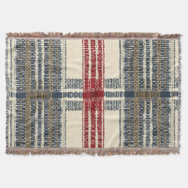 Cobertor Padrão de Xadrez e Vermelho de outono