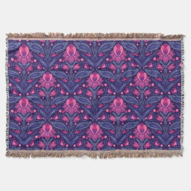 Cobertor Padrão decorativo com corações (Frente)