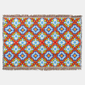 Cobertor Padrão do azulejo retrorreflector laranja e azul