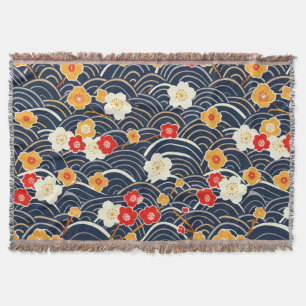 Cobertor Padrão Elegante De Flor De Cereja Sem Costura (12)