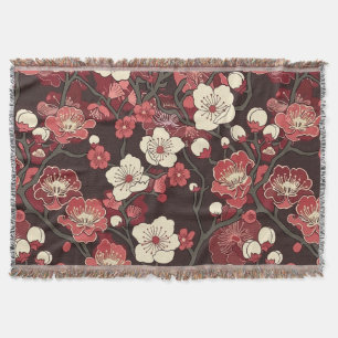 Cobertor Padrão Elegante De Flor De Cereja Sem Costura (16)