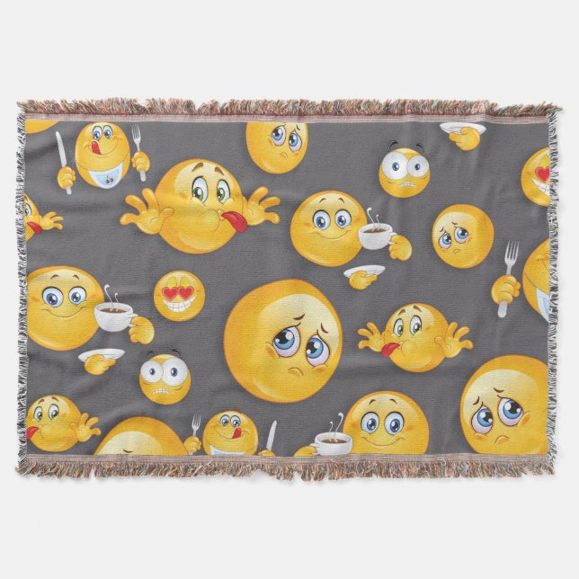Cobertor Padrão Emoji 2 (Frente)
