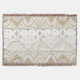 Cobertor Padrão Etnico Geométrico Tribal Floral Sem Costura