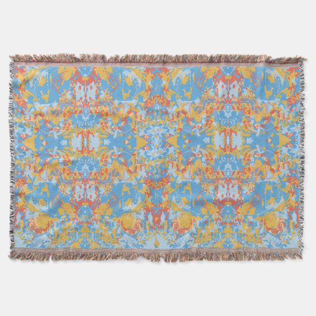 Cobertor Padrão Exclusivo do Azul Abstrack (Frente)