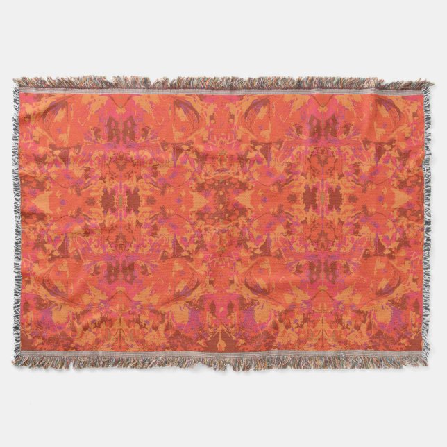 Cobertor Padrão Exclusivo do Vermelho Abstrack (Frente)