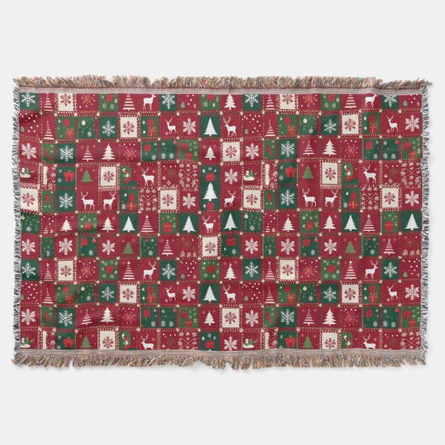 Cobertor Padrão festivo natalino (Frente)