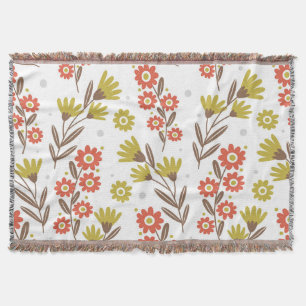 Cobertor Padrão floral bonito, fundo sem costura.