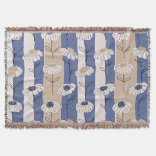 Cobertor Padrão Floral de Margarida Minimalista (4)