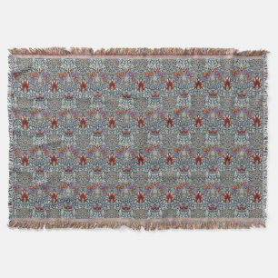 Cobertor Padrão Floral Índigo Vintage William Morris