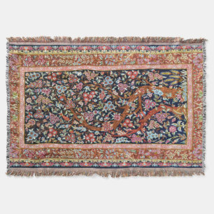 Cobertor Padrão Floral Persa Turco Oriental