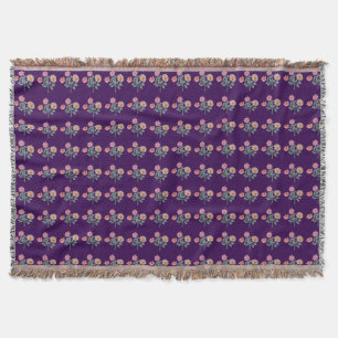 Cobertor Padrão Floral Sem Costura em Aquarela Pastel Suave