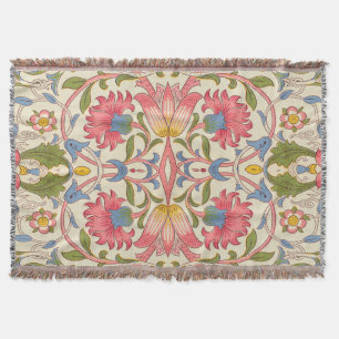 Cobertor Padrão Floral William Morris Lodden Pastel