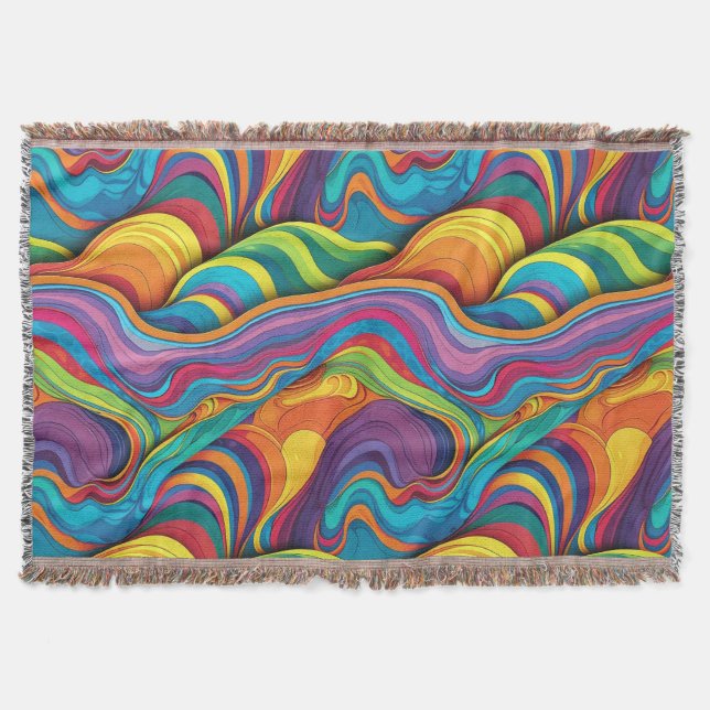 Cobertor Padrão geométrico de abstrato 34 - Throw Blanket (Frente)